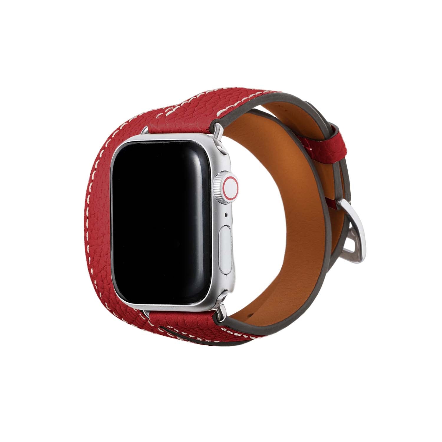 ダブルトゥール  Apple Watch レザーバンド シュリンクレザー【38mm/40mm/41mm/42mm】 (アダプター：シルバー)