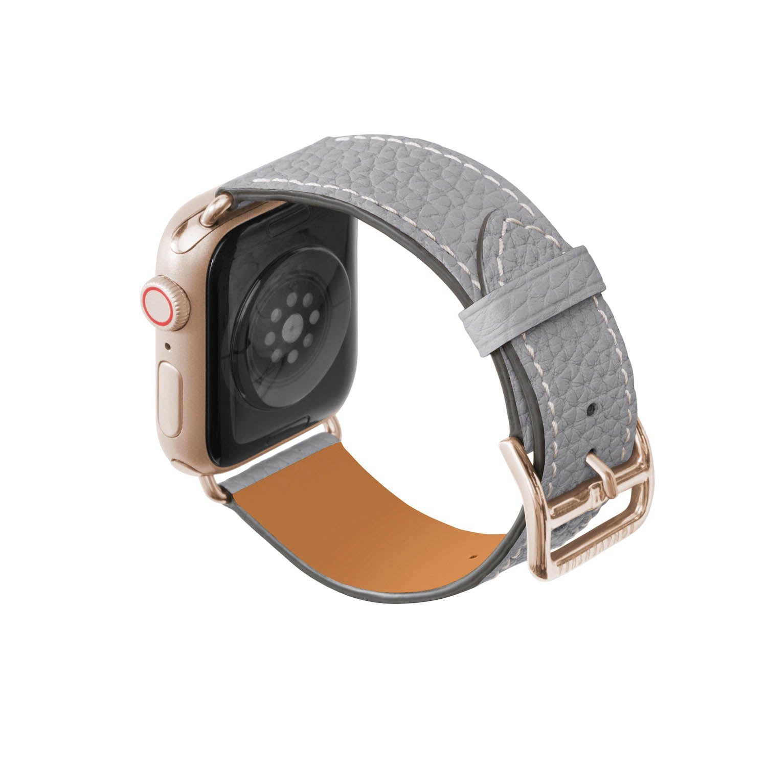 Apple Watch レザーバンド【38mm/40mm/41mm, S/Mサイズ】 (アダプター：ゴールド)