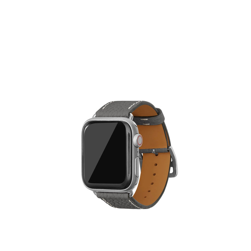 Shrink Leather Apple Watch Band S/M 38/40/41mm (Silver Adapter)