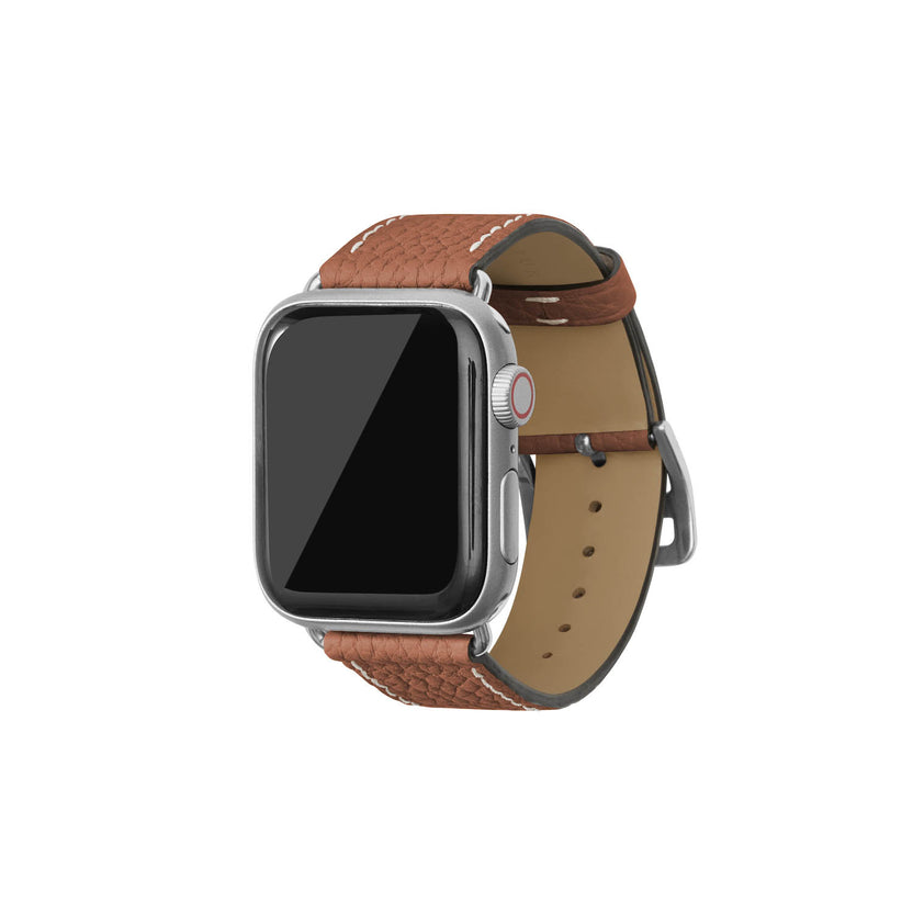 Shrink Leather Apple Watch Band S/M 38/40/41mm (Silver Adapter)