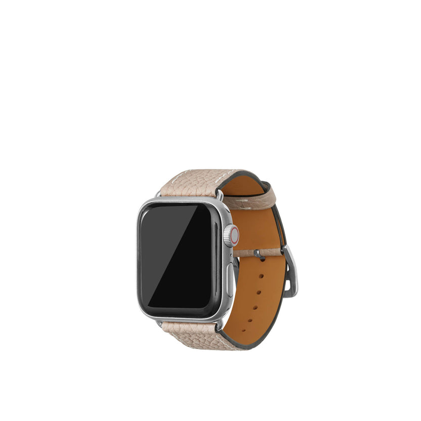Shrink Leather Apple Watch Band S/M 38/40/41mm (Silver Adapter)
