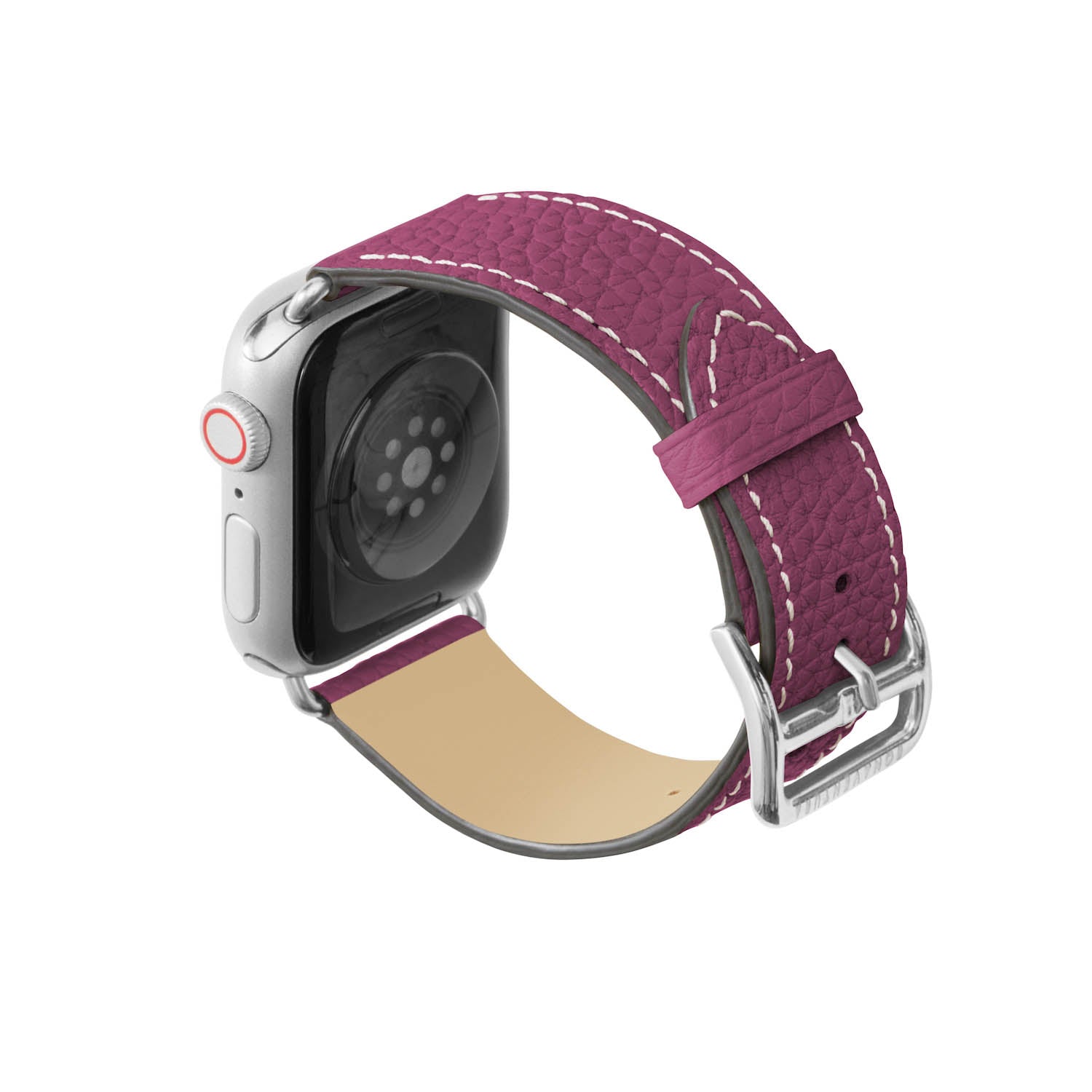 Apple Watch 가죽 밴드【38 mm/40 mm/41 mm, S/M 사이즈】 (어댑터：실버)