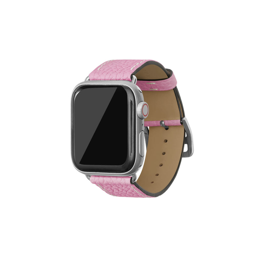Shrink Leather Apple Watch Band S/M 38/40/41mm (Silver Adapter)