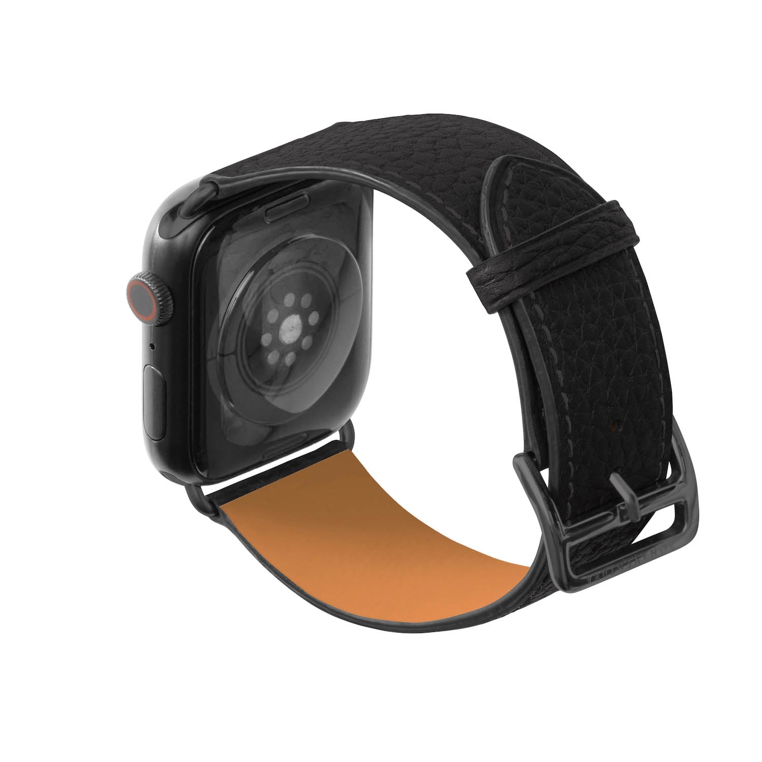 Apple Watch 가죽 밴드【42 mm/44 mm/45 mm/49 mm, M/L 사이즈】 (어댑터：블랙)