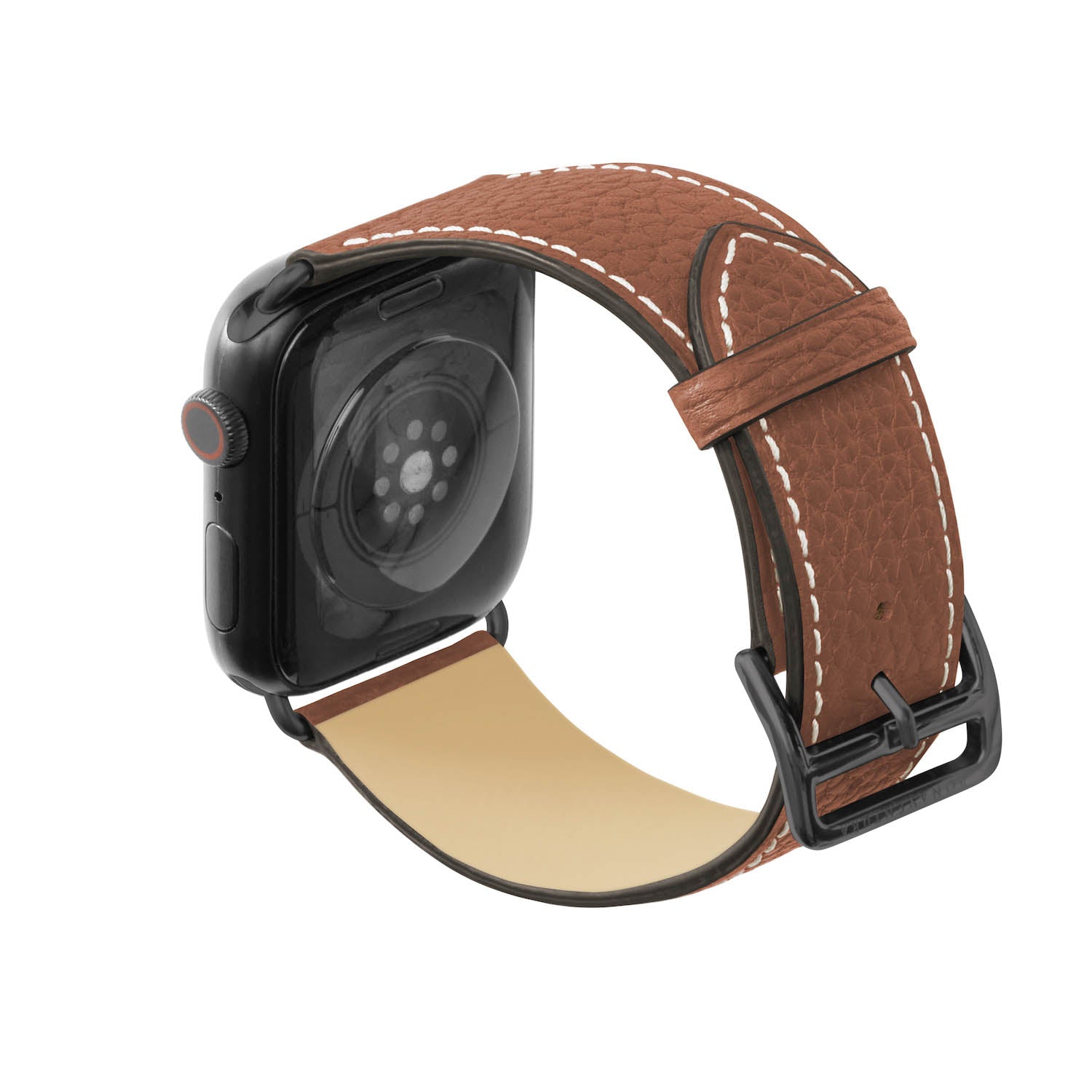 Apple Watch 가죽 밴드【42 mm/44 mm/45 mm/49 mm, M/L 사이즈】 (어댑터：블랙)