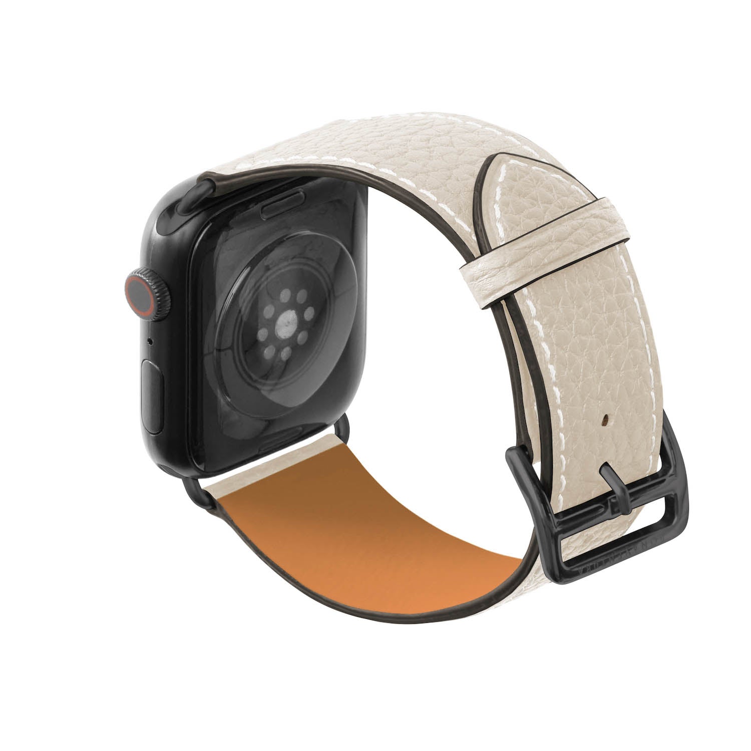 Apple Watch 가죽 밴드【42 mm/44 mm/45 mm/49 mm, M/L 사이즈】 (어댑터：블랙)