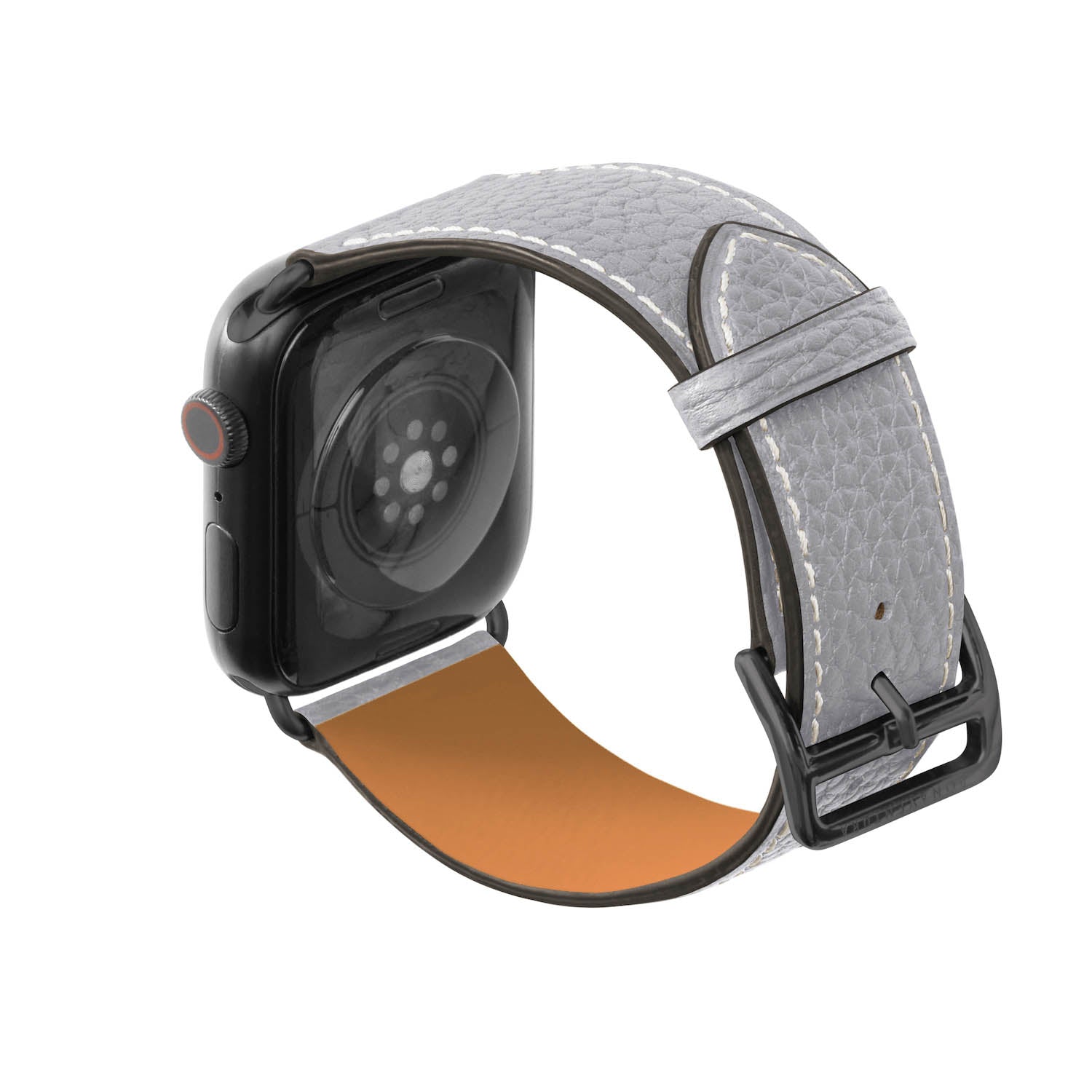 Apple Watch レザーバンド【42mm/44mm/45mm/49mm, M/Lサイズ】 (アダプター：ブラック)