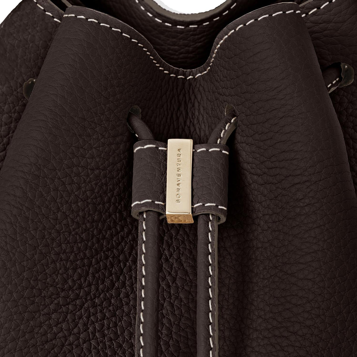 Angelica Bucket Bag Shrink Leather (Chocolate Brown)