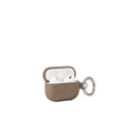 AirPods Case with Ring Shrink Leather (Etoupe - Pro 2nd Gen)