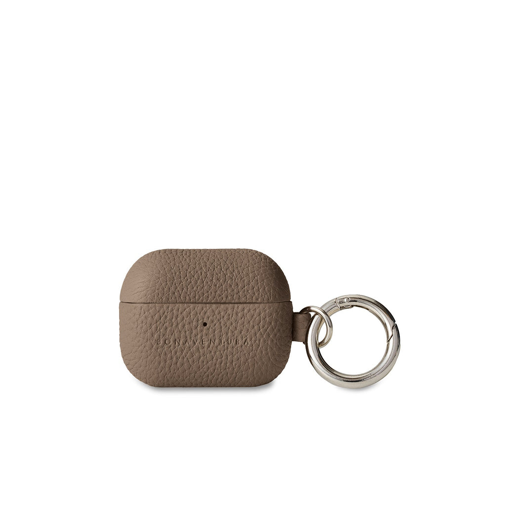 AirPods Case with Ring Shrink Leather (Etoupe - Pro 2nd Gen)