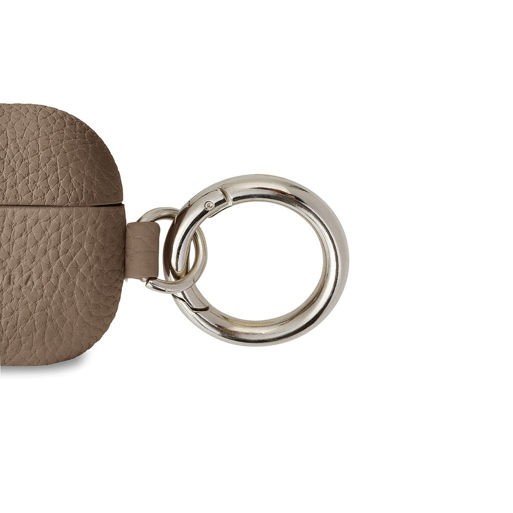 AirPods Case with Ring Shrink Leather (Etoupe - Pro 2nd Gen)
