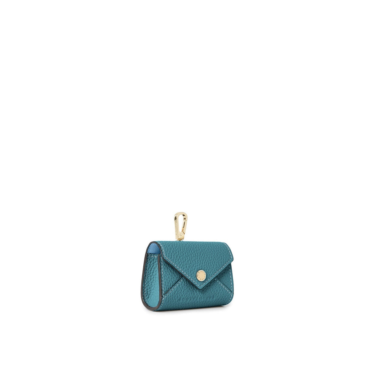 Flap AirPods Case with Hook Shrink Leather (Blue Cyan)