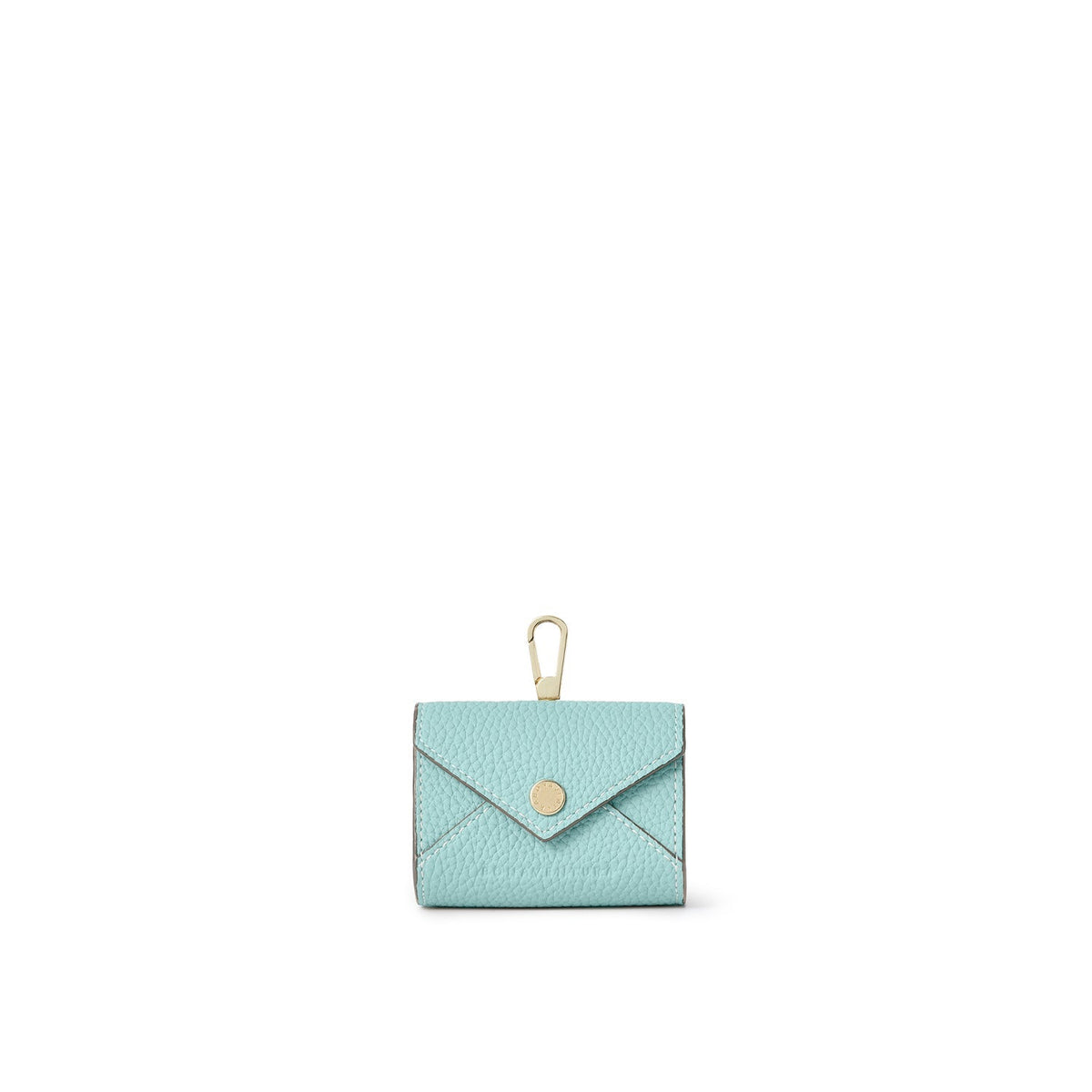 Flap AirPods Case with Hook Shrink Leather (Mare Blue × Greige (Etoupe edge paint))