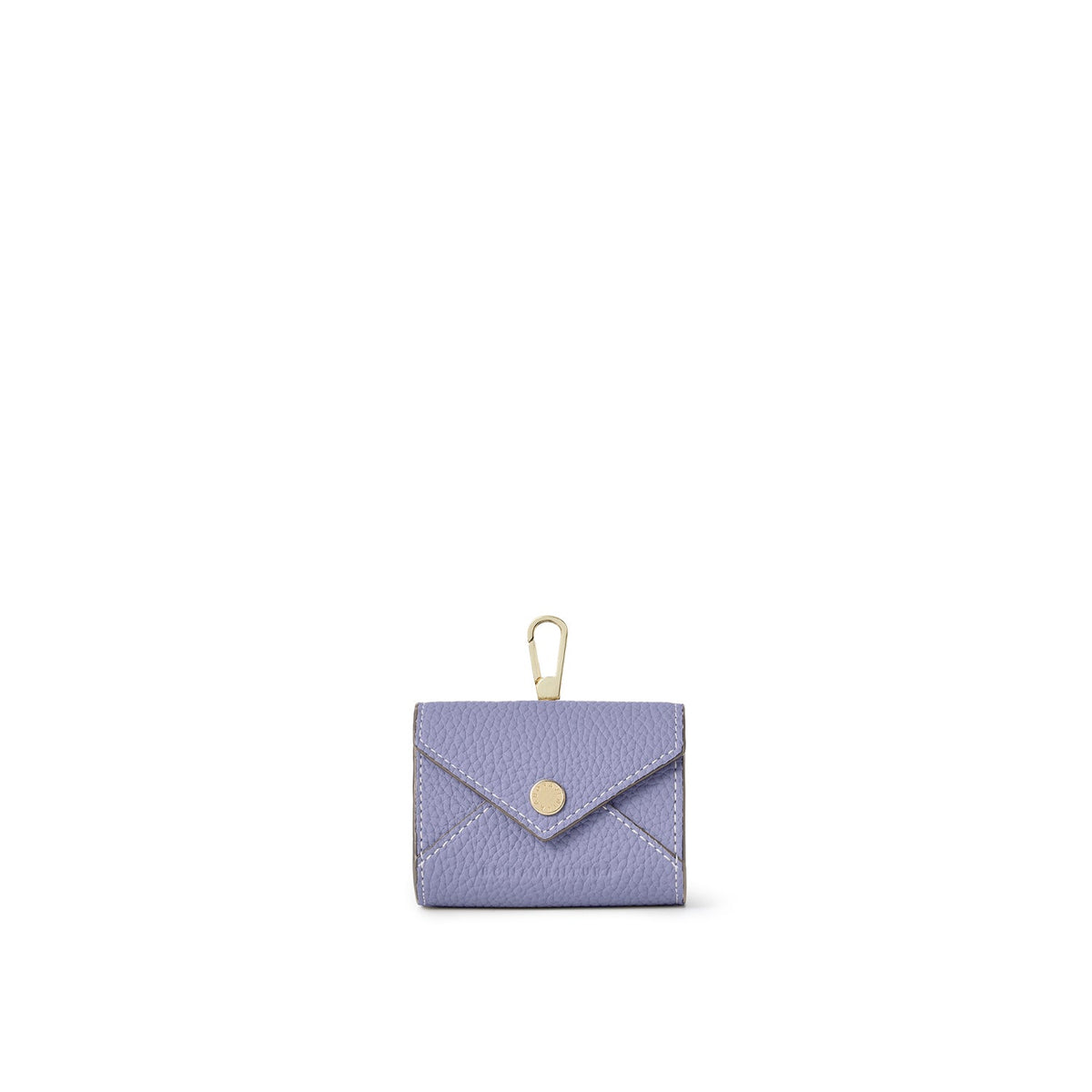 Flap AirPods Case with Hook Shrink Leather (Wisteria Purple × Ice Blue (Etoupe edge paint))