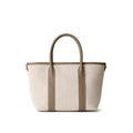 Vita Canvas Tote Bag (Beige × Etoupe - Small)