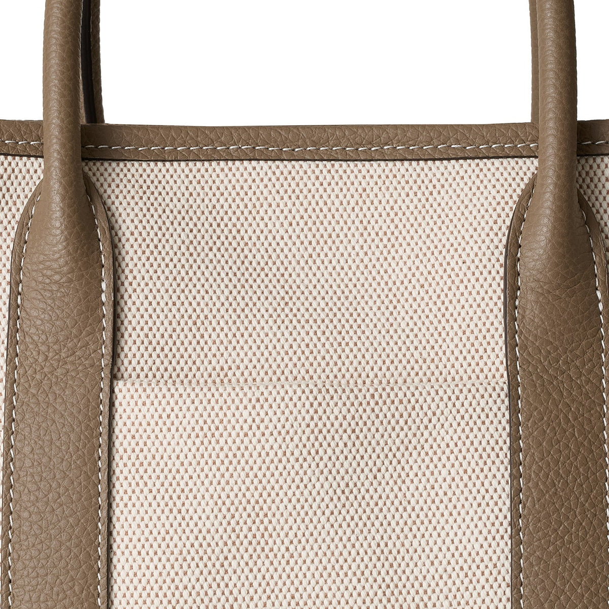 Vita Canvas Tote Bag (Beige × Etoupe - Small)