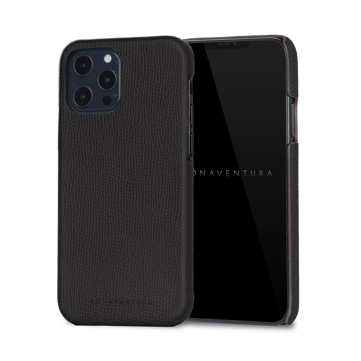 iPhone 12 / 12 Pro Back Cover Case Nobile Leather (Black)