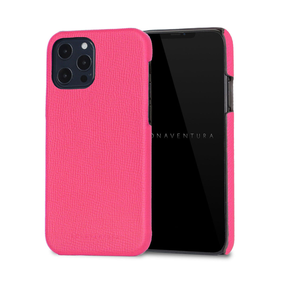 iPhone 12 / 12 Pro Back Cover Case Nobile Leather (Fuchsia Pink)