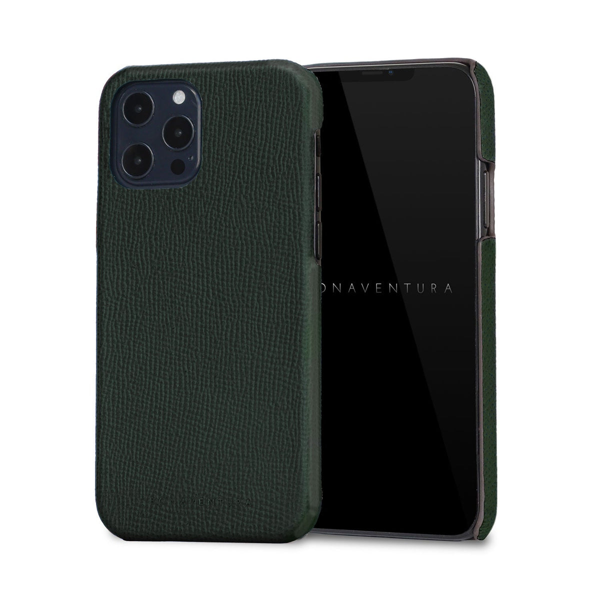 iPhone 12 / 12 Pro Back Cover Case Nobile Leather (Malachite Green)