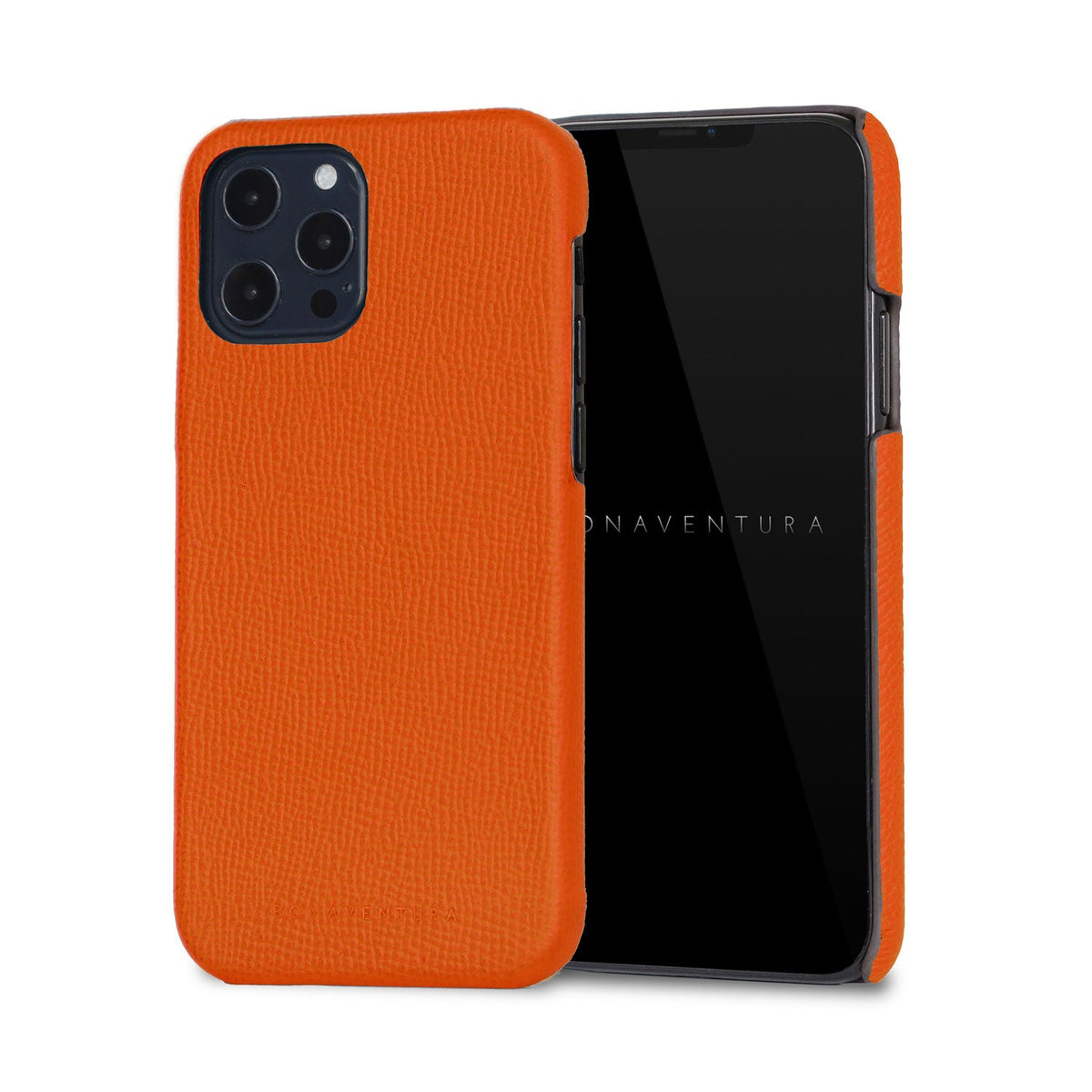 iPhone 12 / 12 Pro Back Cover Case Nobile Leather (Orange)