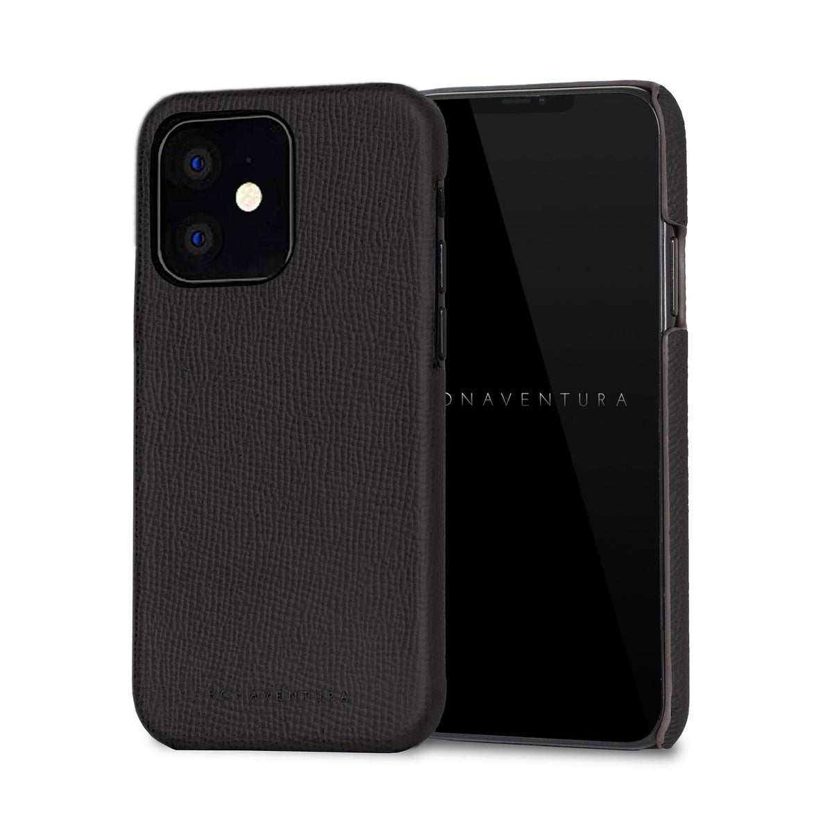 iPhone 12 mini Back Cover Case Nobile Leather (Black)