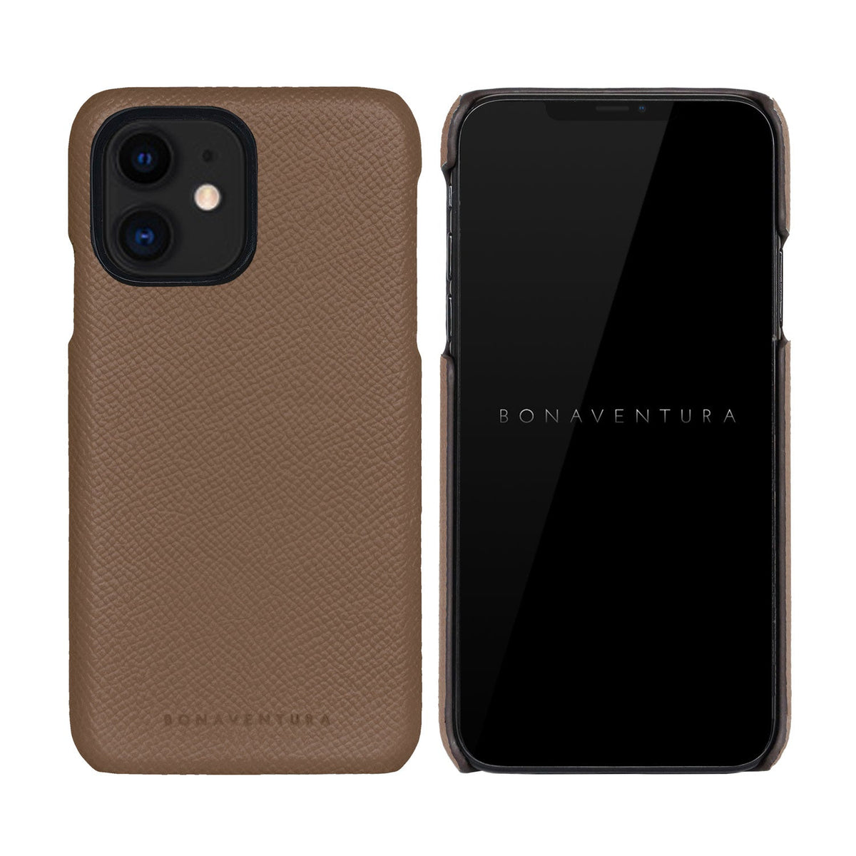 iPhone 12 mini Back Cover Case Nobile Leather (Etoupe)