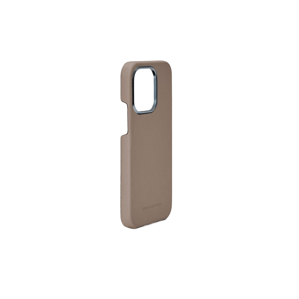 iPhone 15 Pro Max Back Cover Case Nobile Leather (Etoupe)