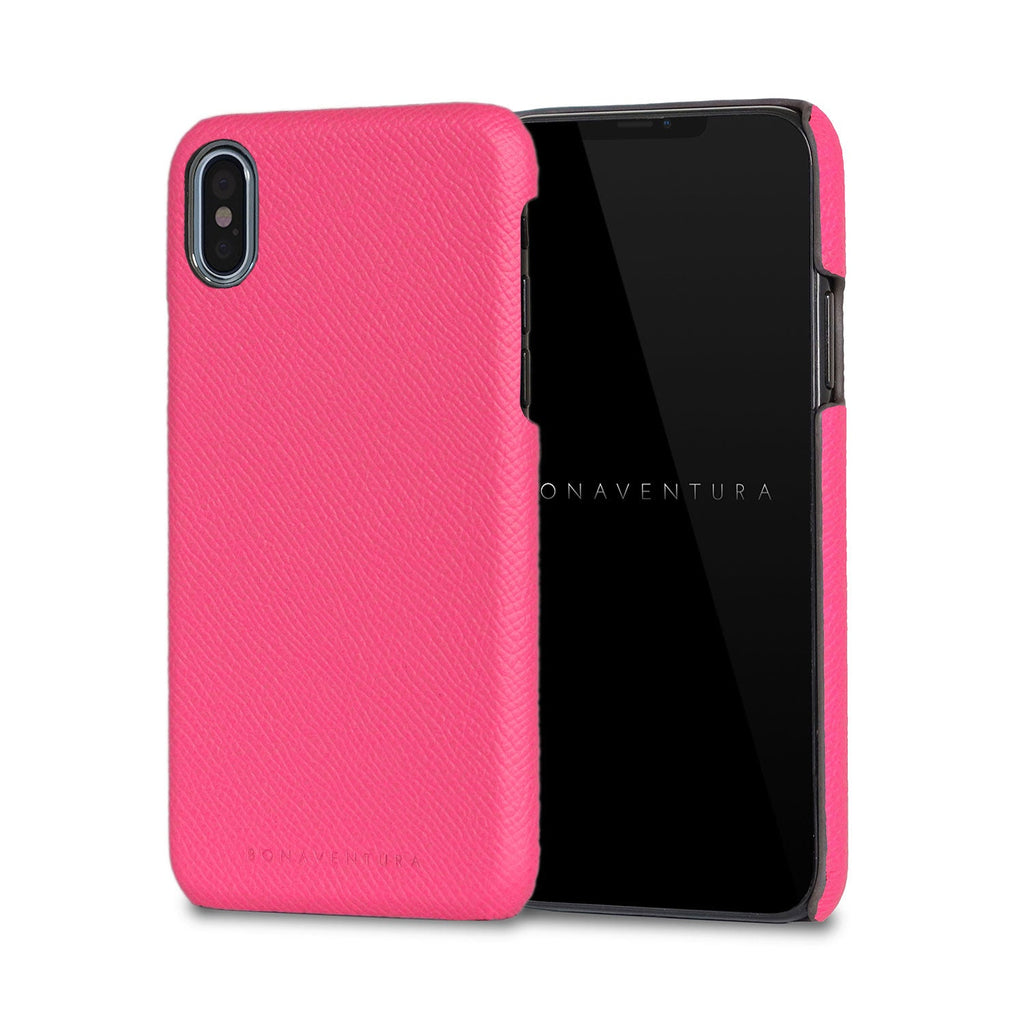 iPhone X / Xs Back Cover Case Nobile Leather (Fuchsia Pink)