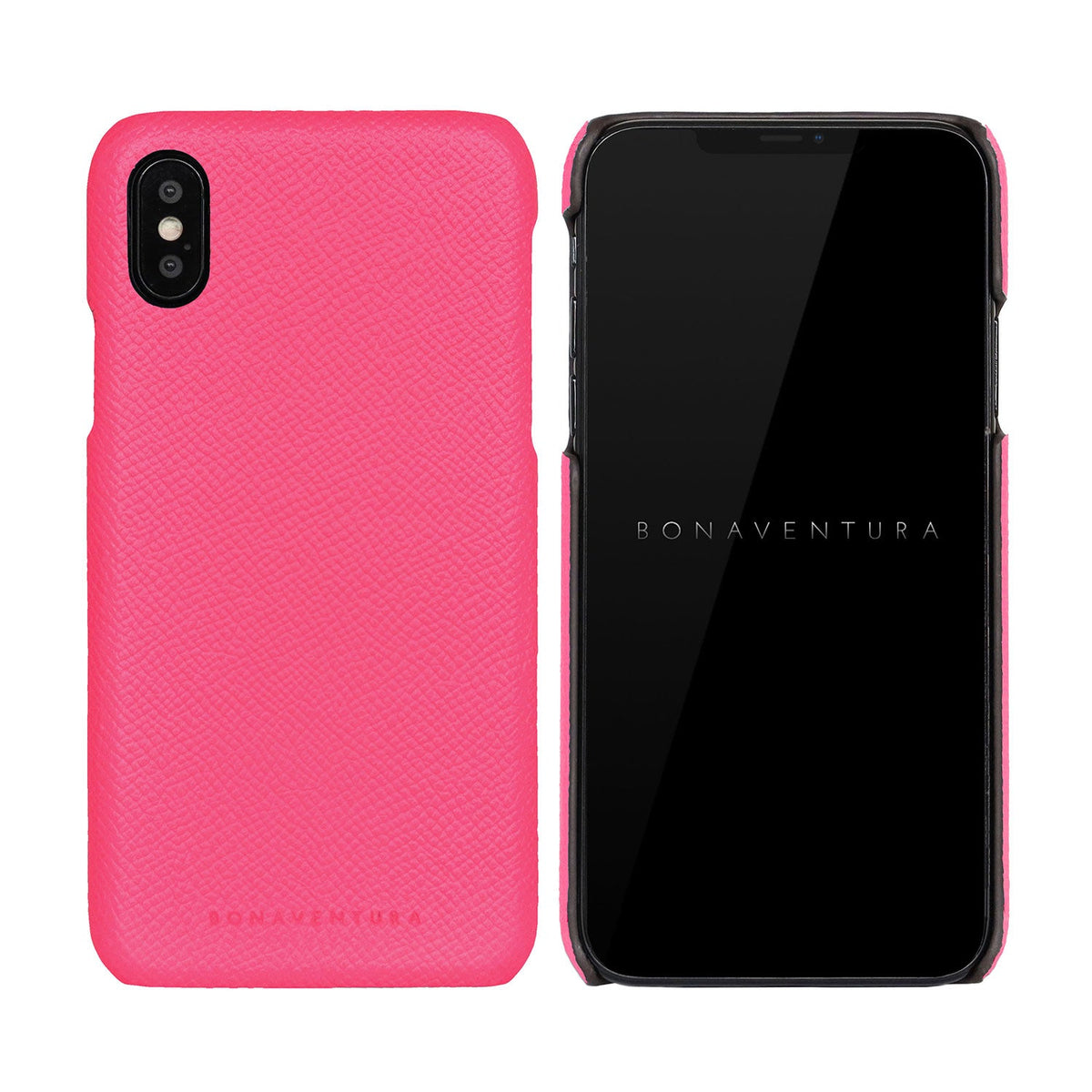 iPhone X / Xs Back Cover Case Nobile Leather (Fuchsia Pink)
