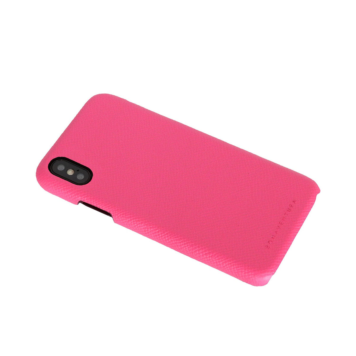 iPhone X / Xs Back Cover Case Nobile Leather (Fuchsia Pink)