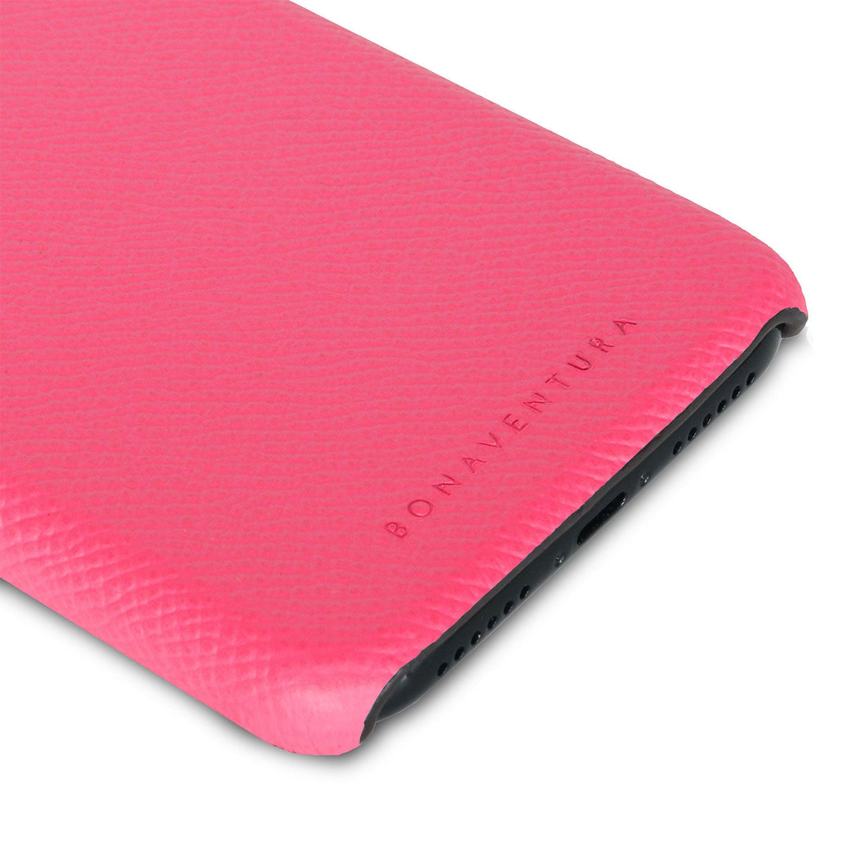 iPhone X / Xs Back Cover Case Nobile Leather (Fuchsia Pink)