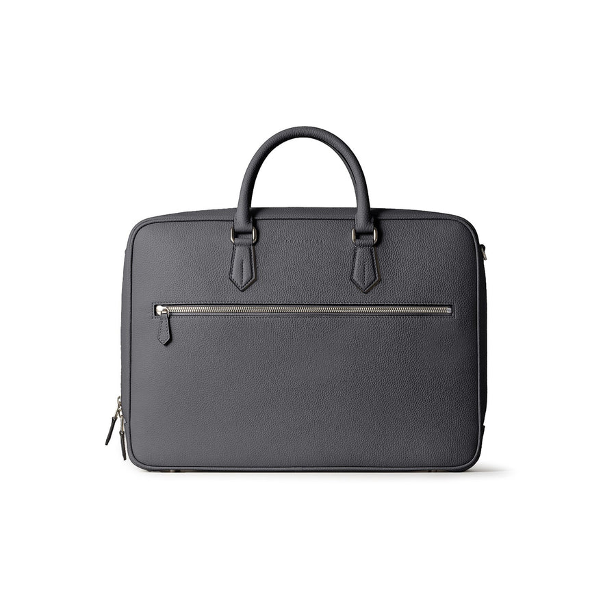 Jackson Briefcase Shrink Leather (Charcoal Gray)