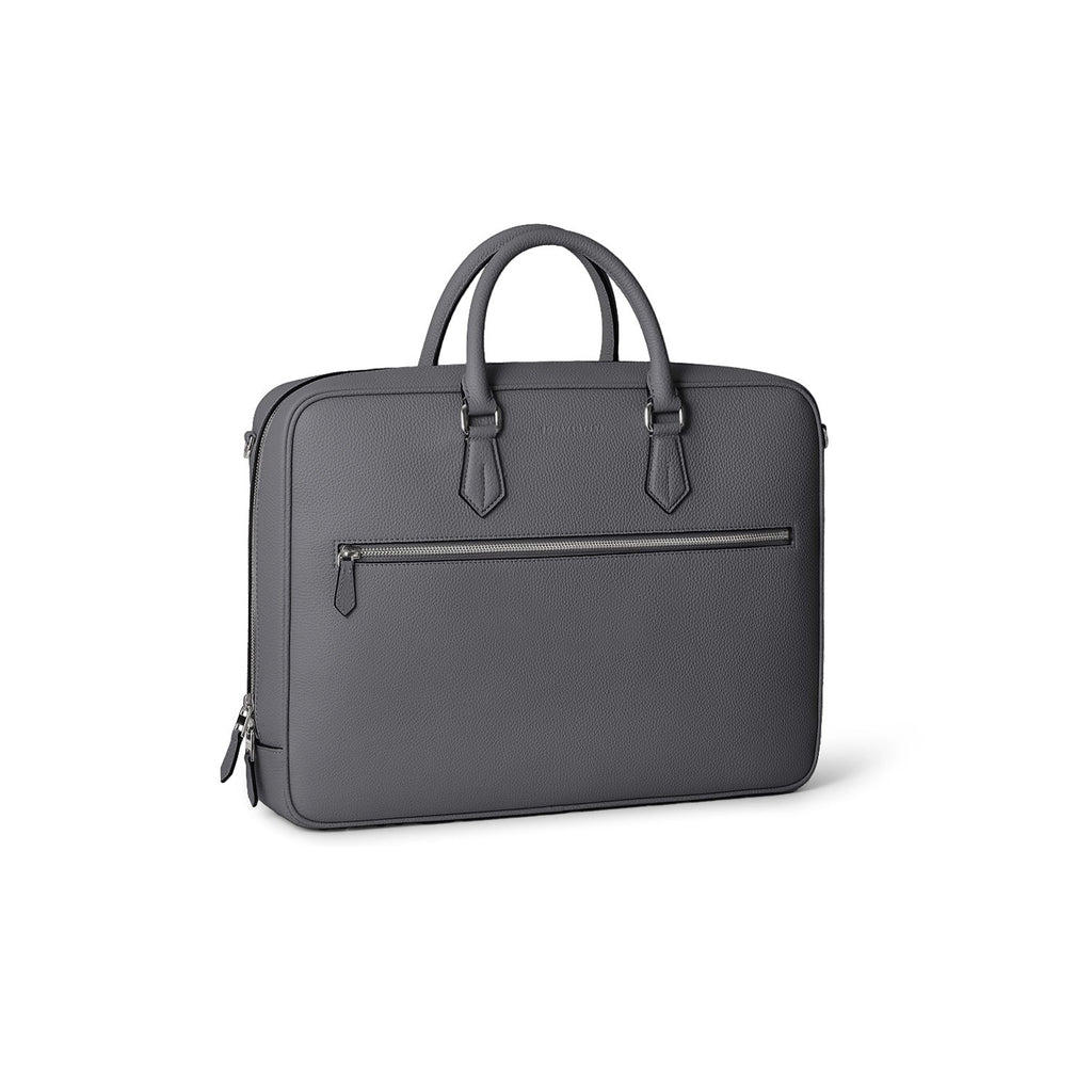 Jackson Briefcase Shrink Leather (Charcoal Gray)
