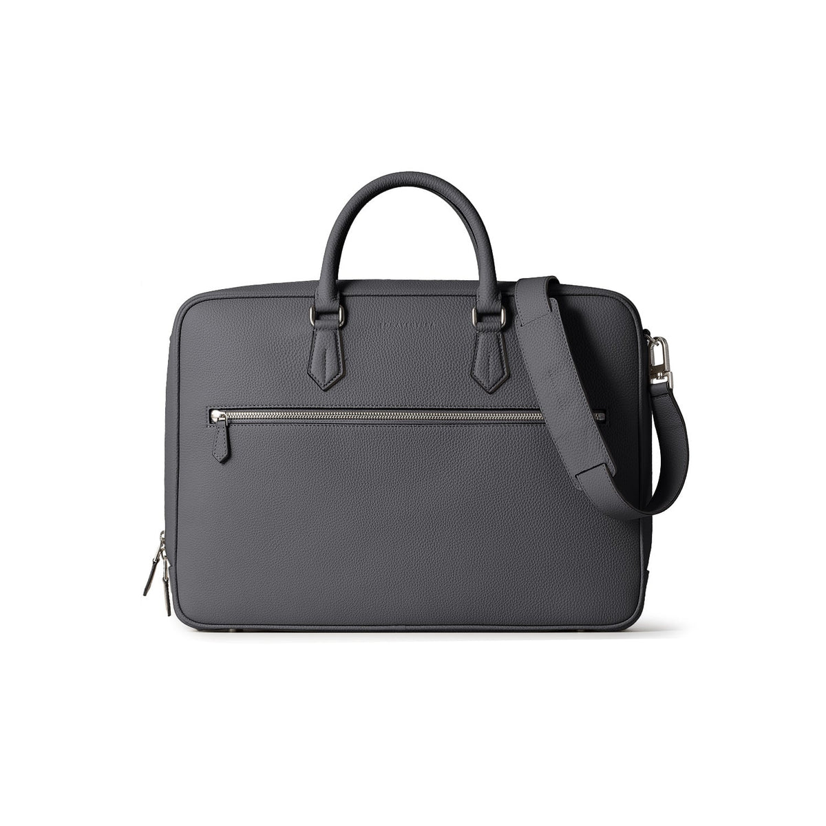 Jackson Briefcase Shrink Leather (Charcoal Gray)