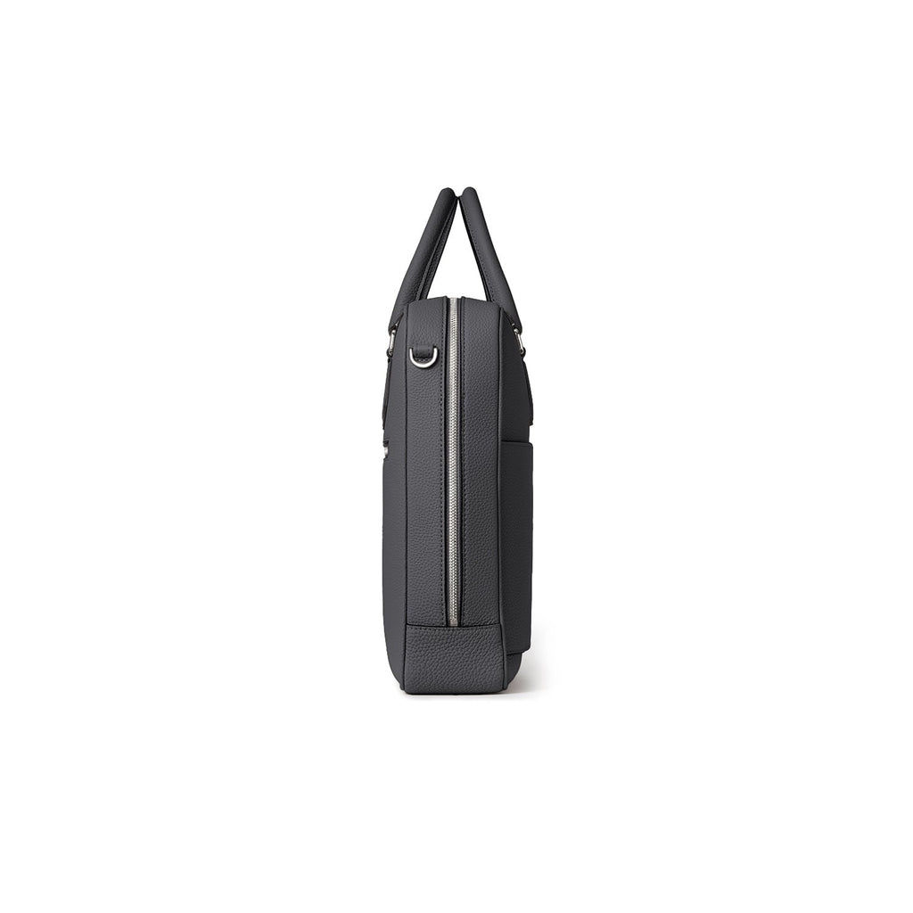 Jackson Briefcase Shrink Leather (Charcoal Gray)