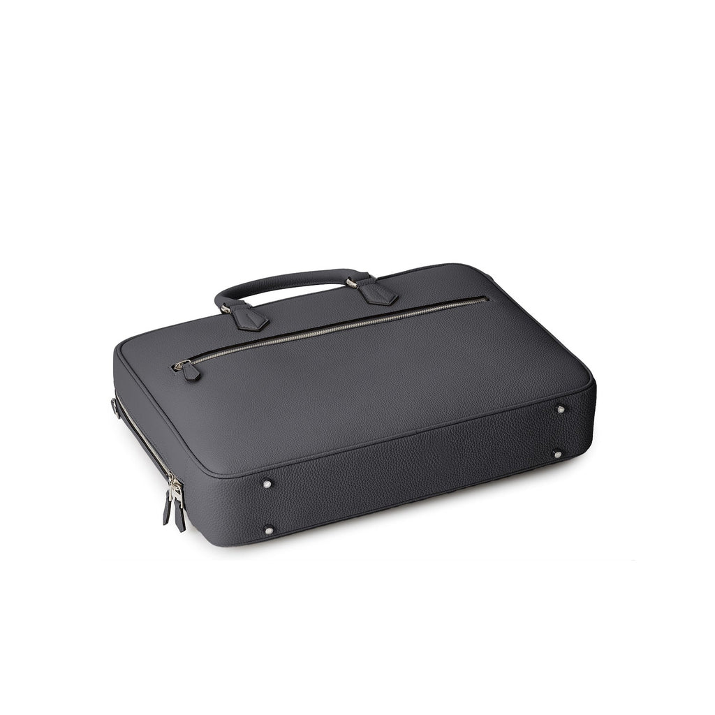 Jackson Briefcase Shrink Leather (Charcoal Gray)