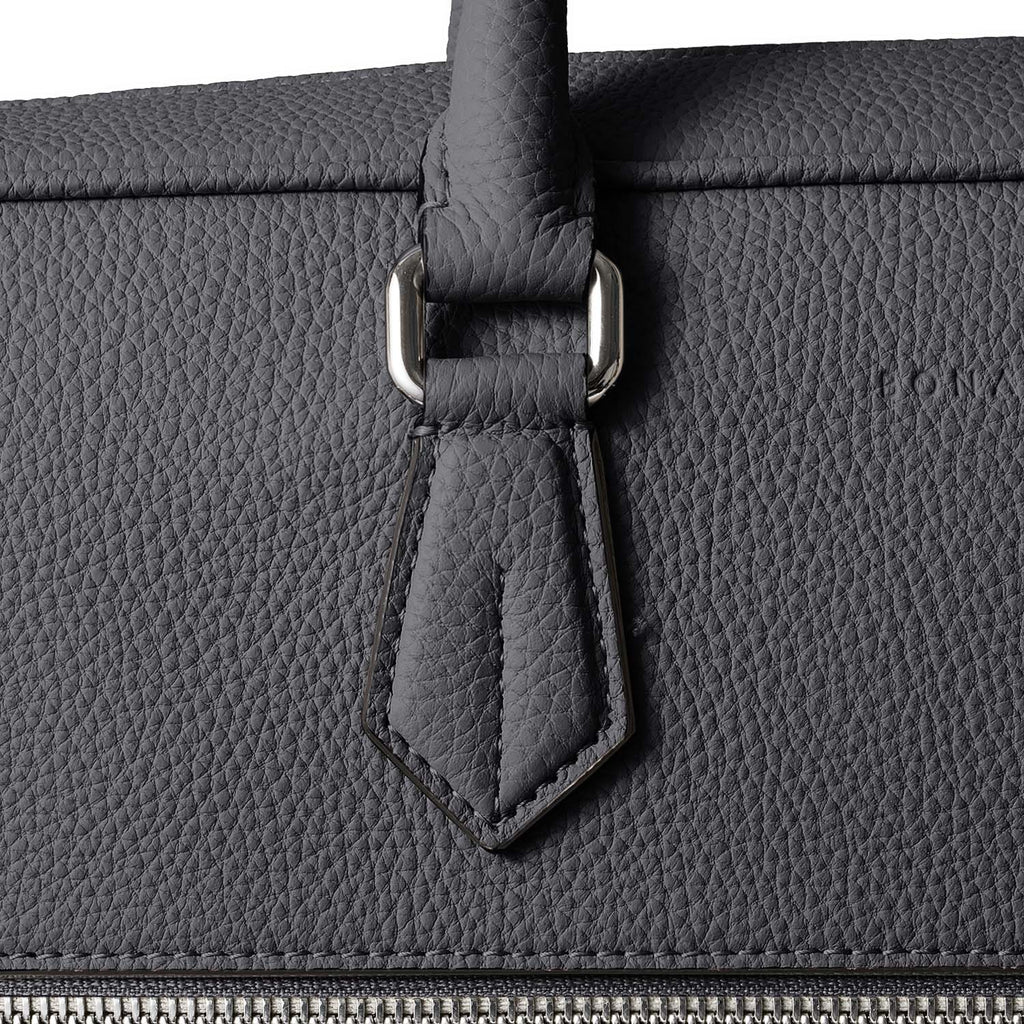Jackson Briefcase Shrink Leather (Charcoal Gray)