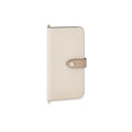 iPhone 13 Belted Diary Case Shrink Leather (Ivory × Etoupe)