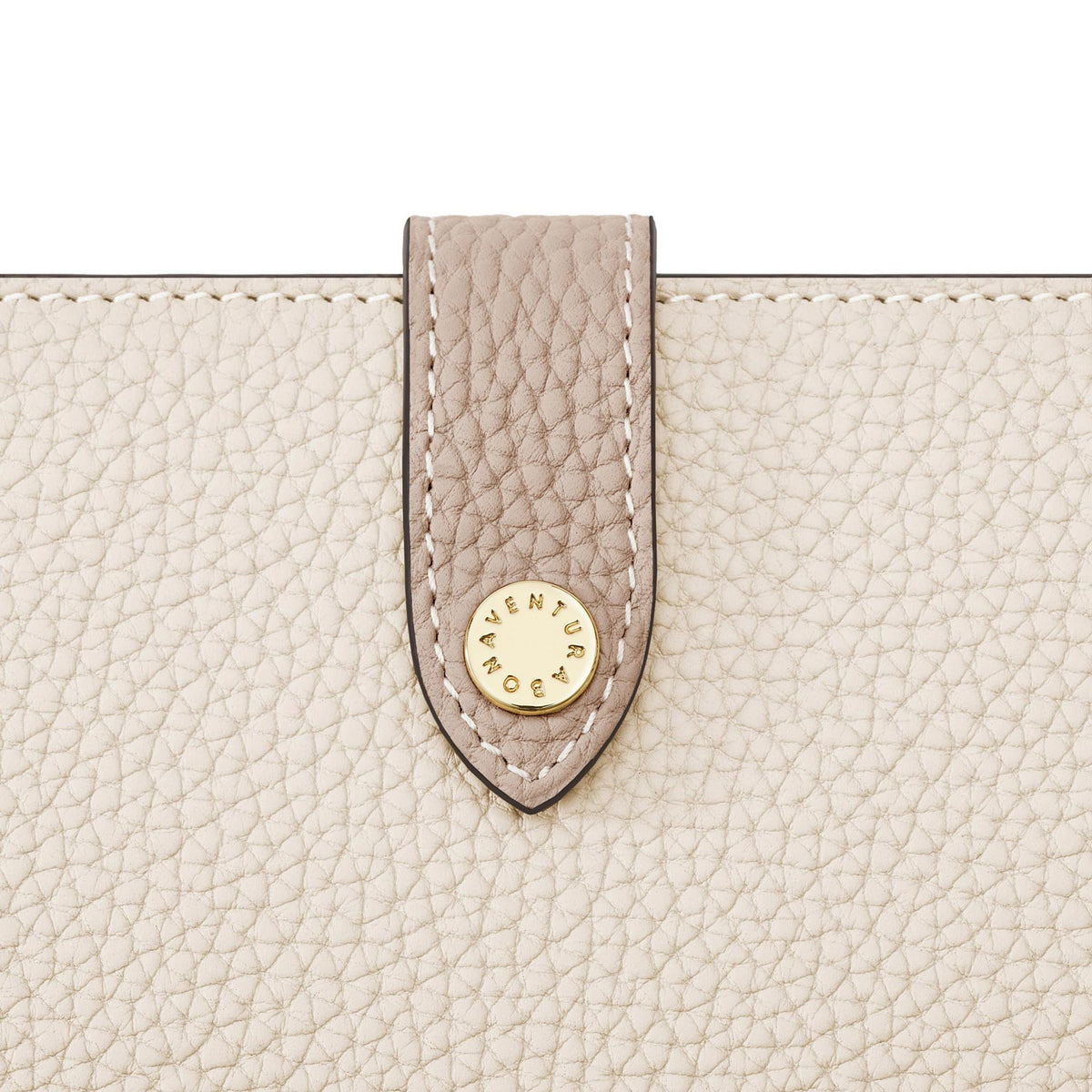iPhone 13 Belted Diary Case Shrink Leather (Ivory × Etoupe)