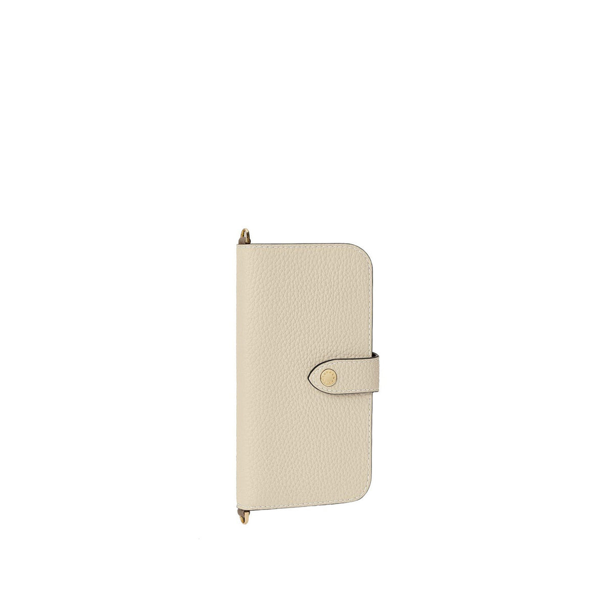 iPhone 17 Belted Diary Case Shrink Leather (Ivory × Etoupe)