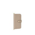 iPhone 17 Pro Belted Diary Case Shrink Leather (Greige × Yellow)