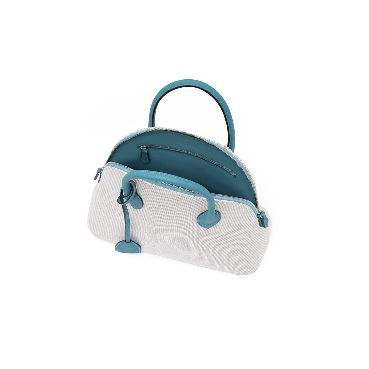 Emma Bag Canvas Leather Combination (Blue Cyan - 28)