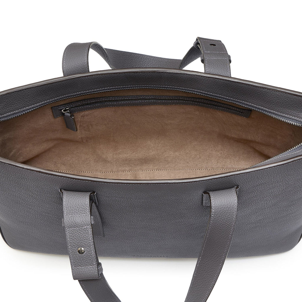 Dario Business Tote Bag Shrink Leather (Charcoal Gray)