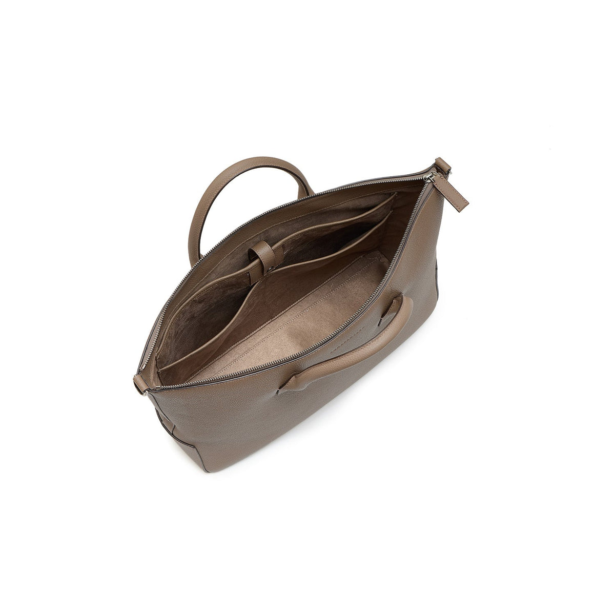 Massimo Briefcase Shrink Leather (Etoupe - Medium)