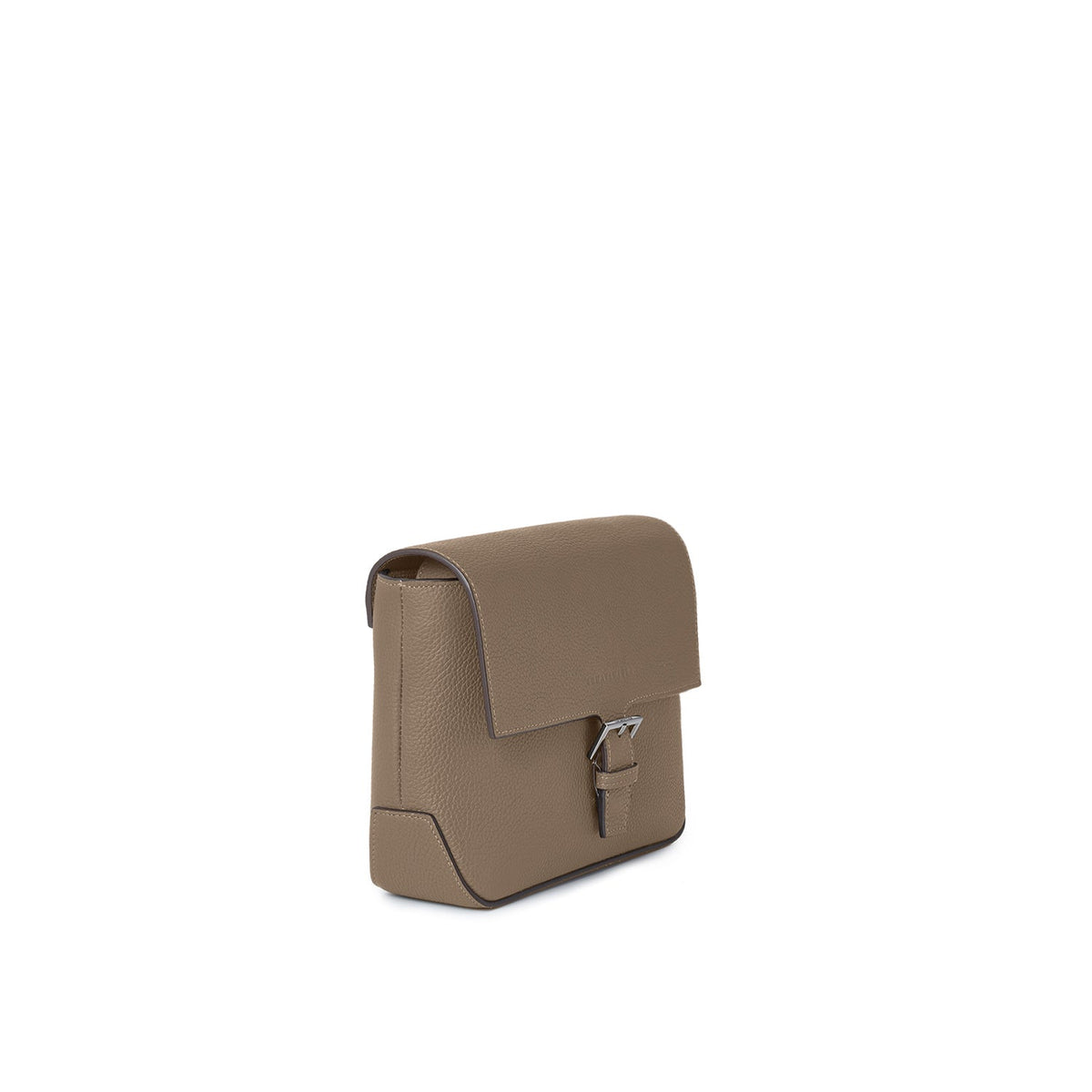 Gino Crossbody Bag with Flap Shrink Leather (Etoupe)