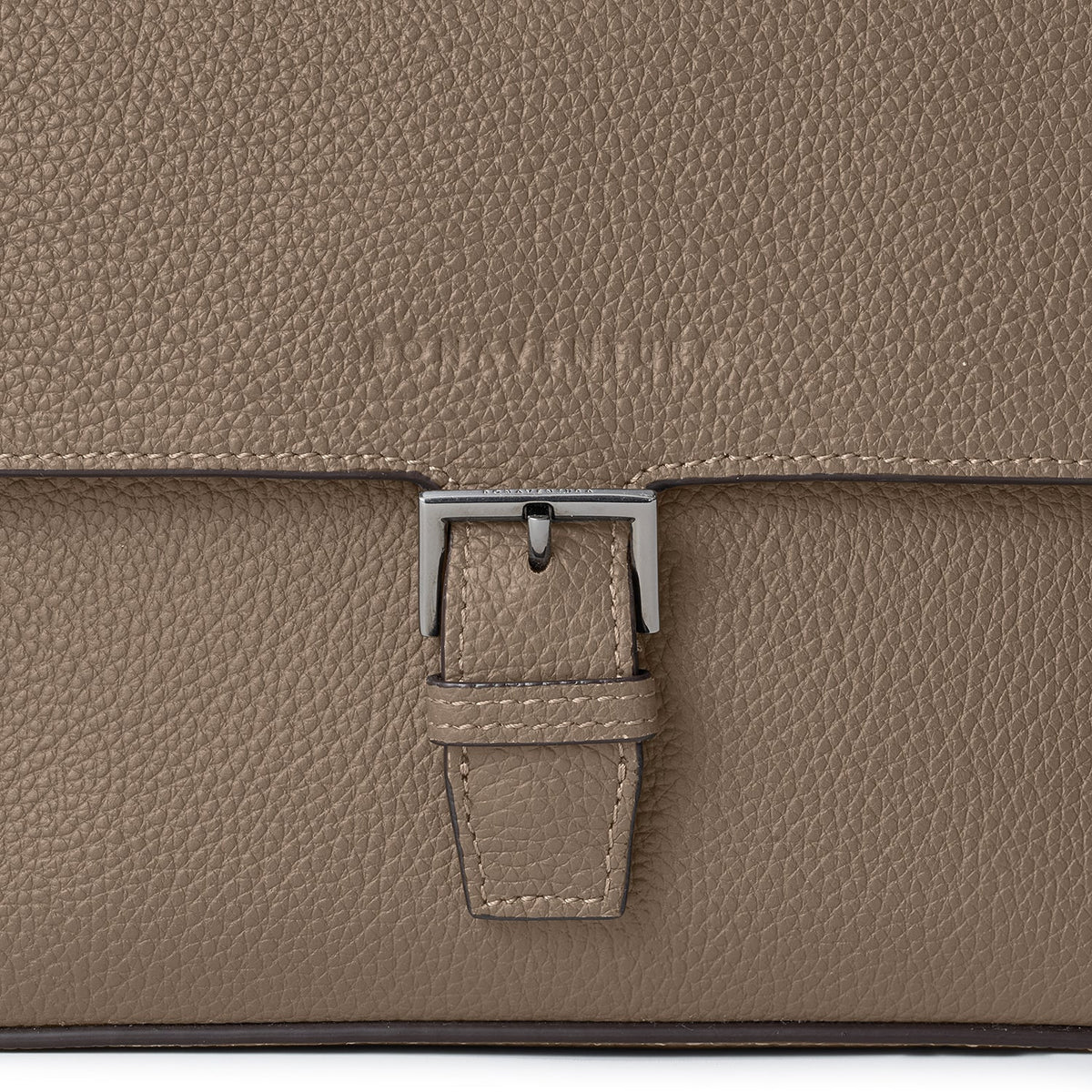 Gino Crossbody Bag with Flap Shrink Leather (Etoupe)