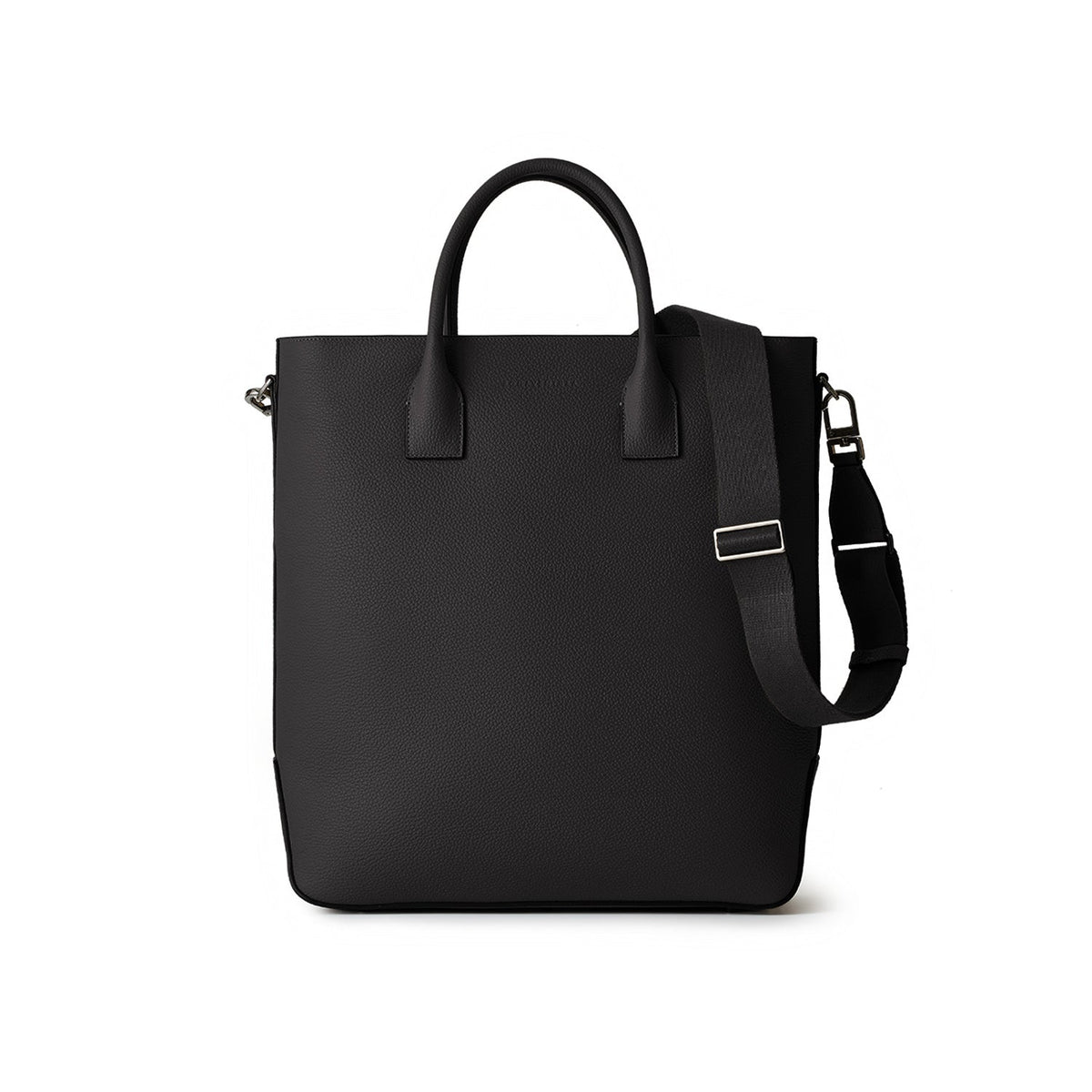 Filippo Vertical Tote Bag Shrink Leather (Black)