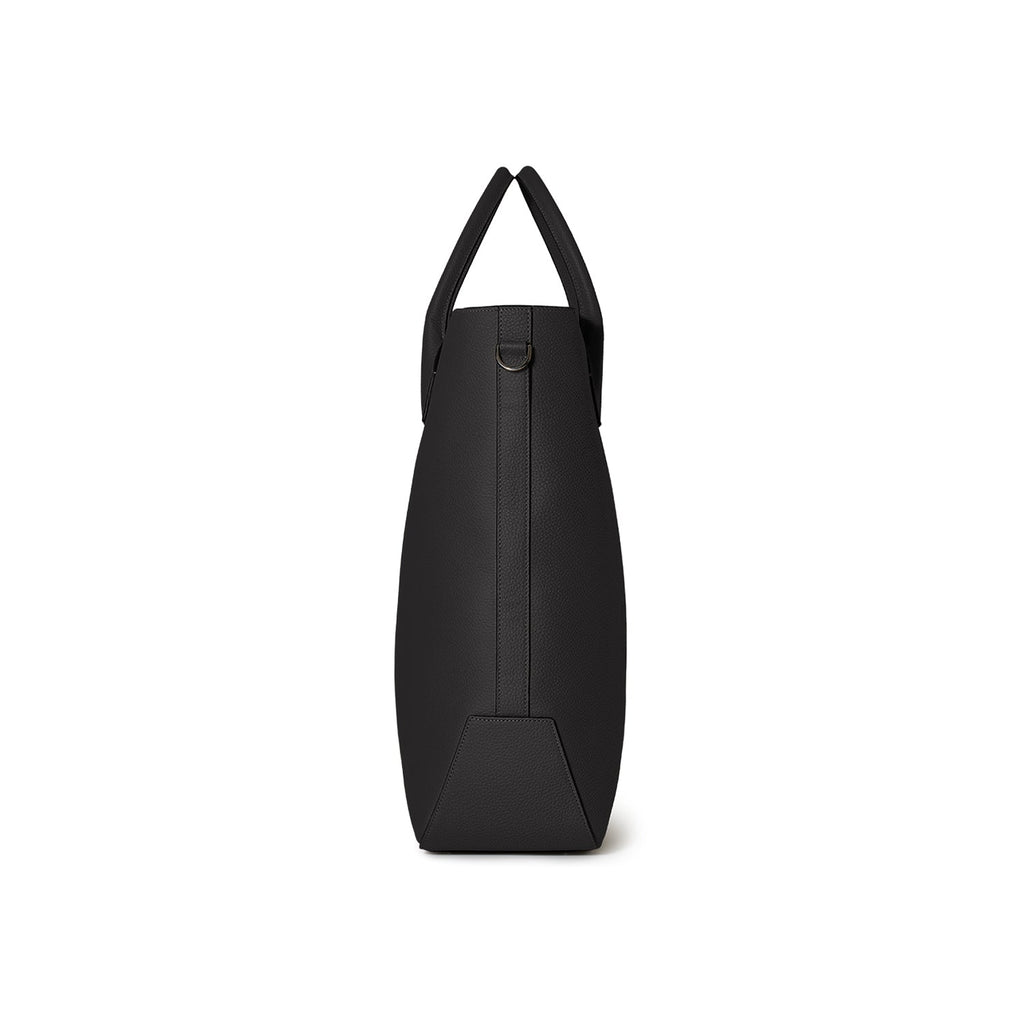 Filippo Vertical Tote Bag Shrink Leather (Black)