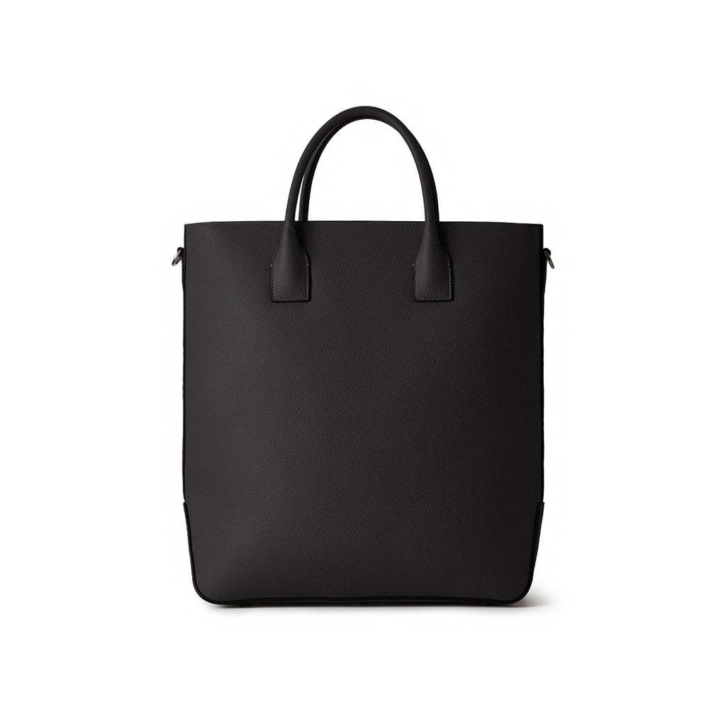Filippo Vertical Tote Bag Shrink Leather (Black)