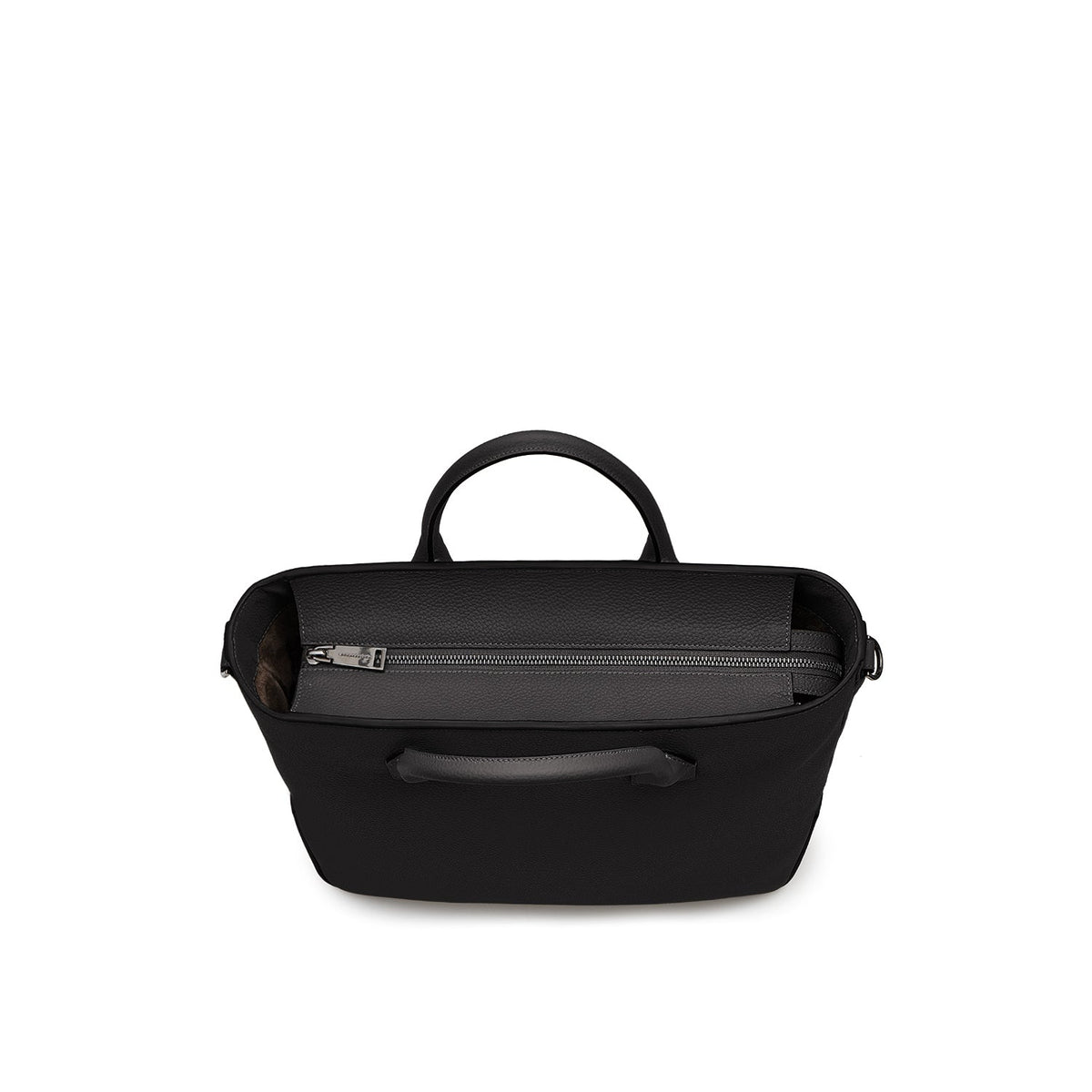 Filippo Vertical Tote Bag Shrink Leather (Black)
